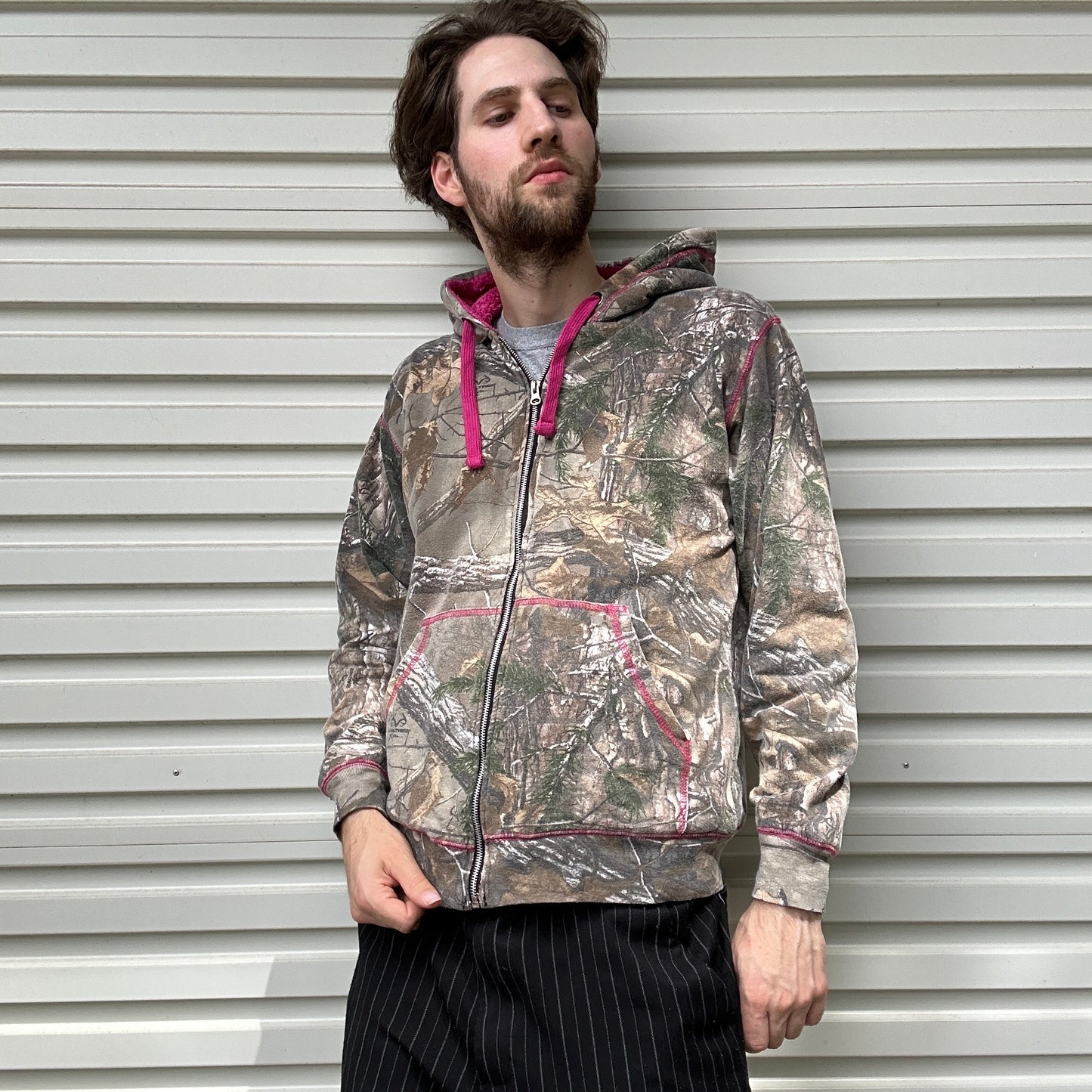 Vintage Realtree Camo Pink Zip Up Hoodie - L (W)