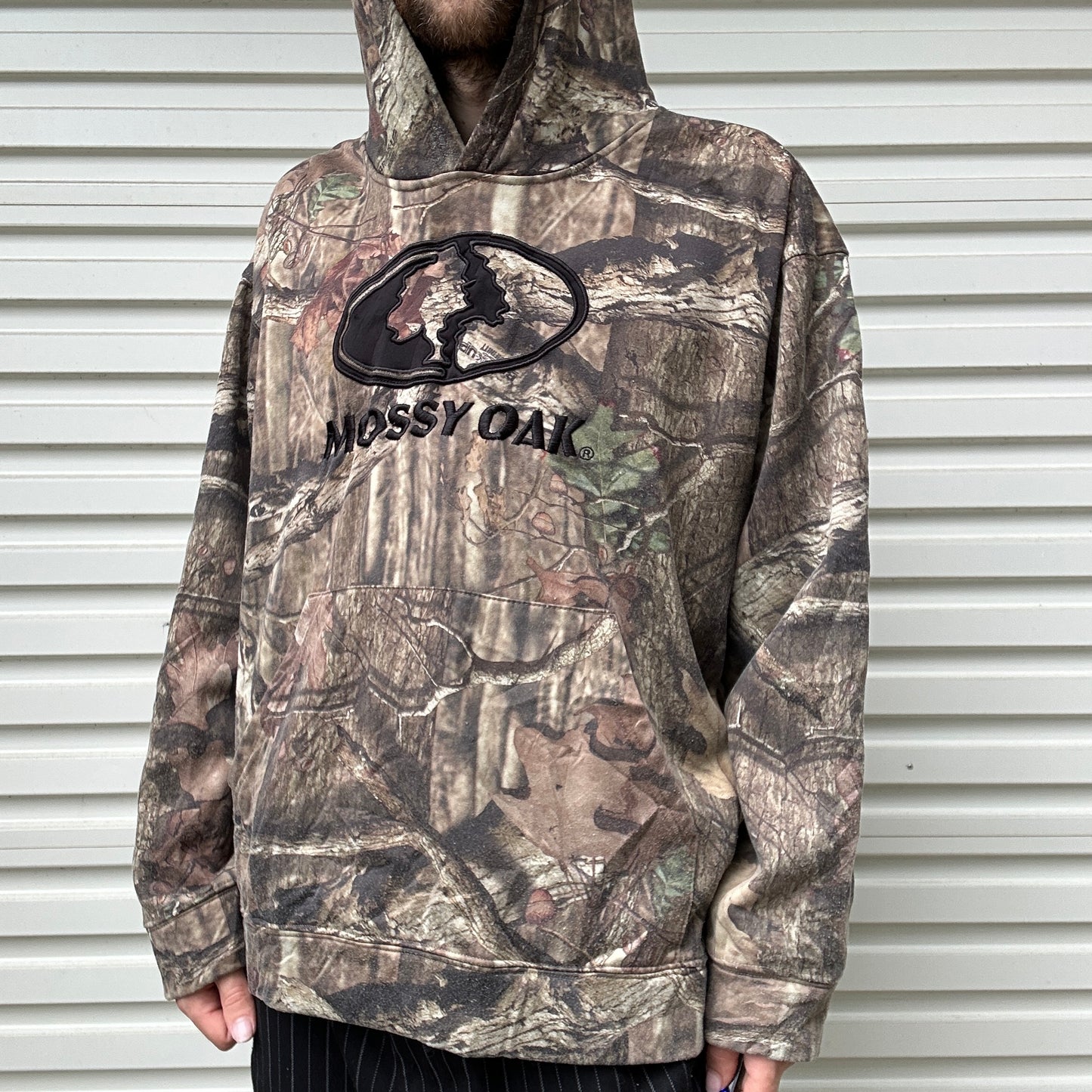 Vintage Mossy Oak Camo Hoodie - L