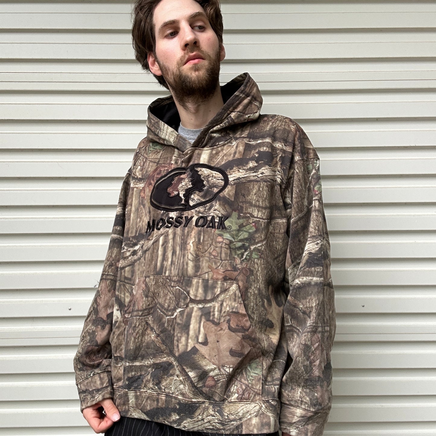 Vintage Mossy Oak Camo Hoodie - L