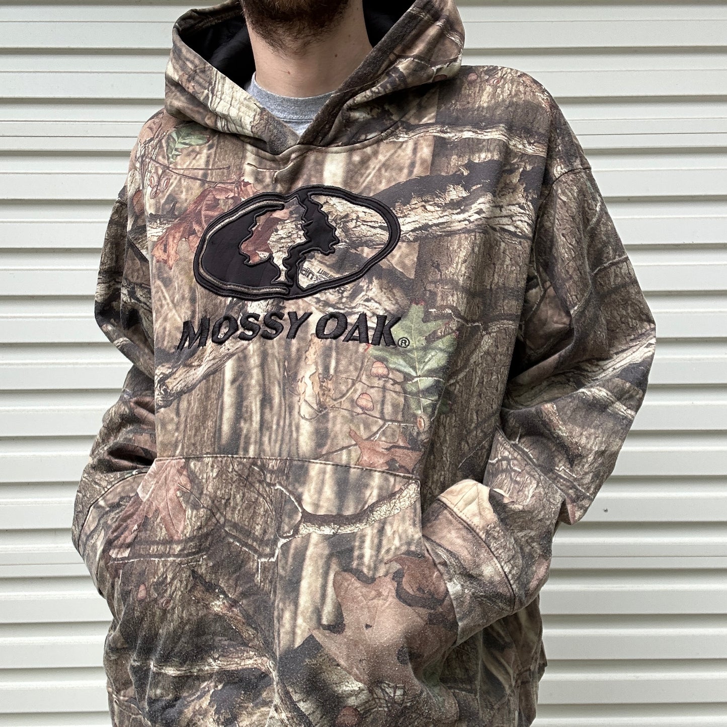 Vintage Mossy Oak Camo Hoodie - L