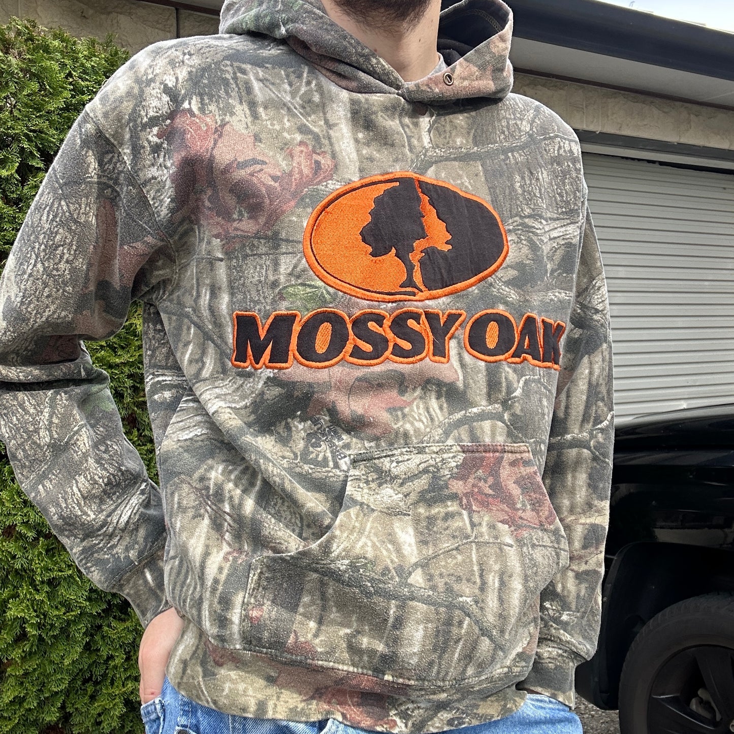 Vintage Mossy Oak Camo Hoodie - M