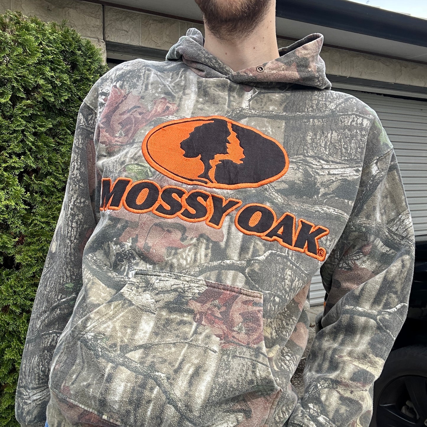 Vintage Mossy Oak Camo Hoodie - M