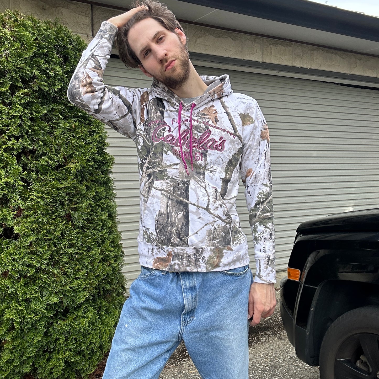 Vintage Cabela's Camo Hoodie - S
