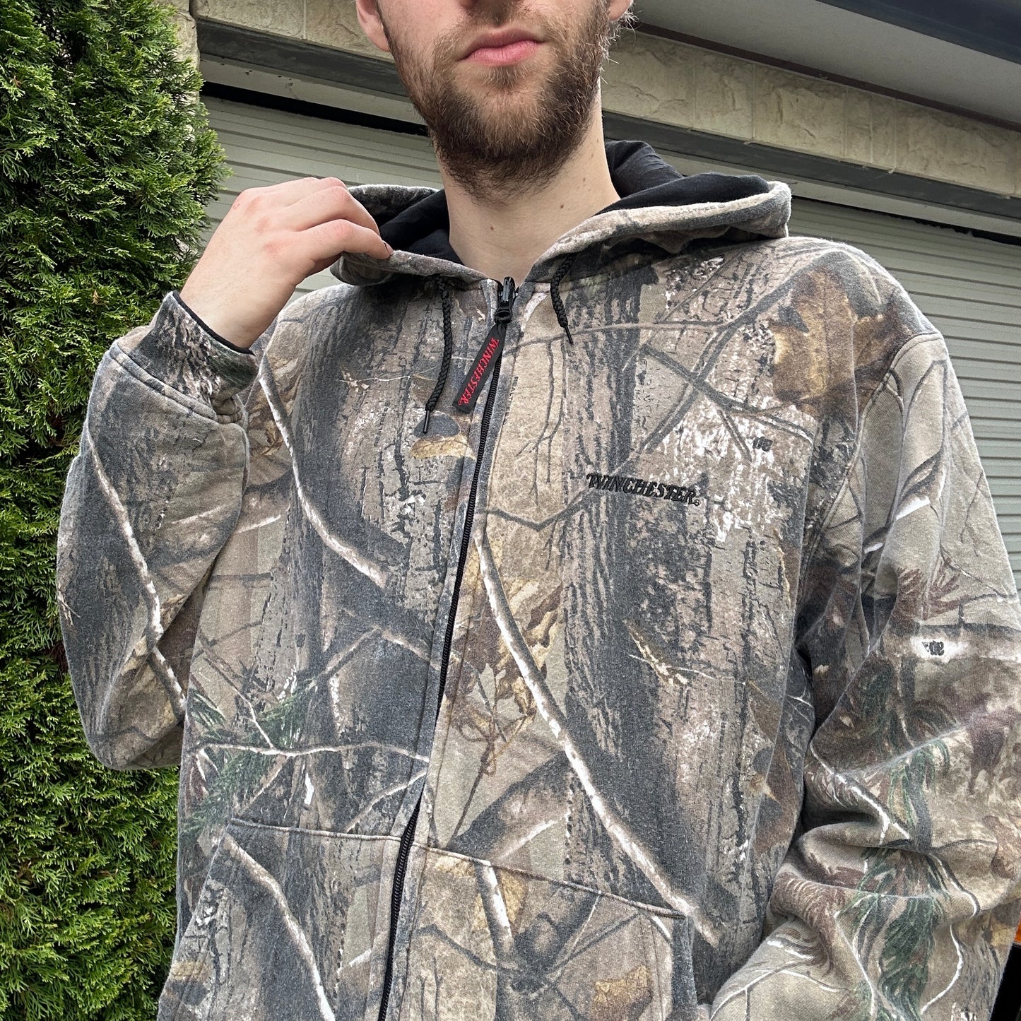 Vintage Winchester Camo Reversible Hoodie - L