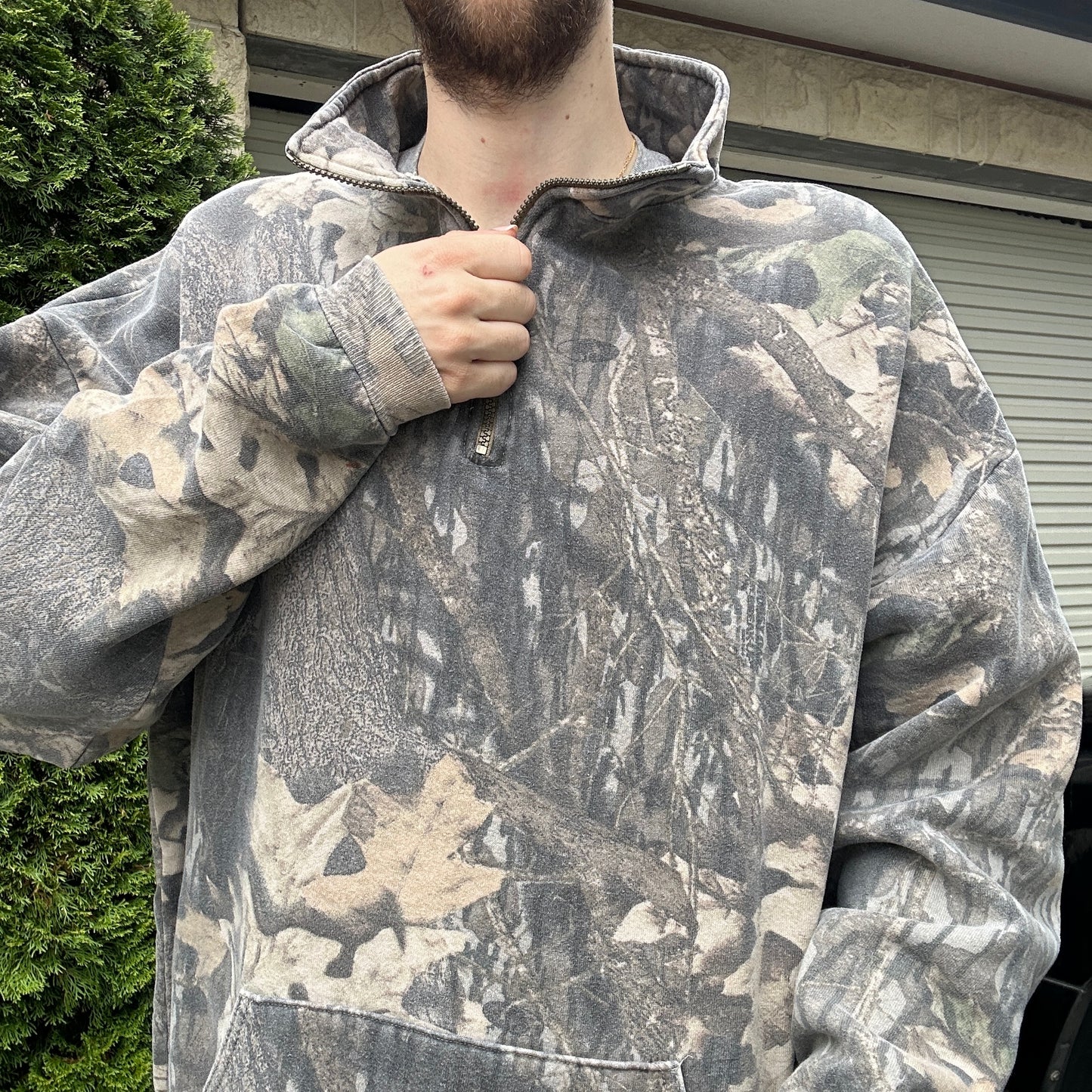 Vintage Realtree Camo 1/4 Zip Jumper - XL