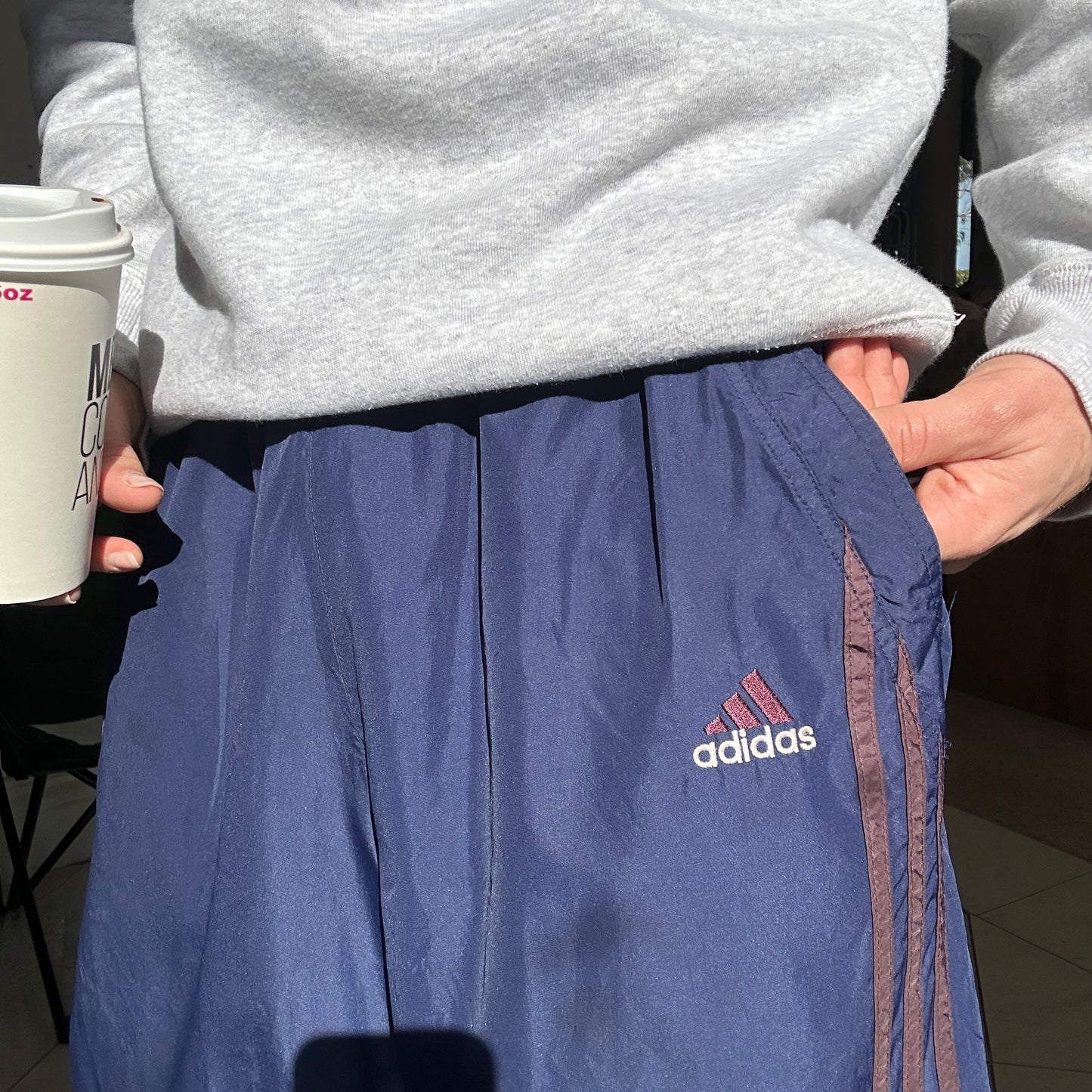 1990's Adidas Navy Track Pants - M