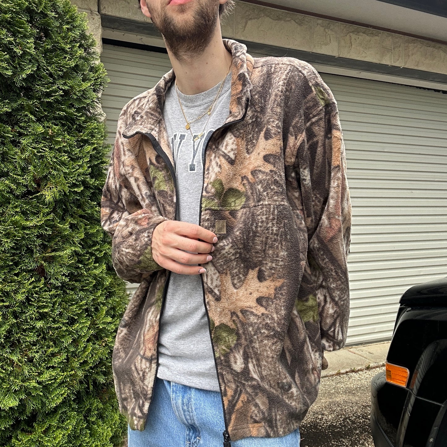 Vintage Realtree Camo Fleece Jumper - XL