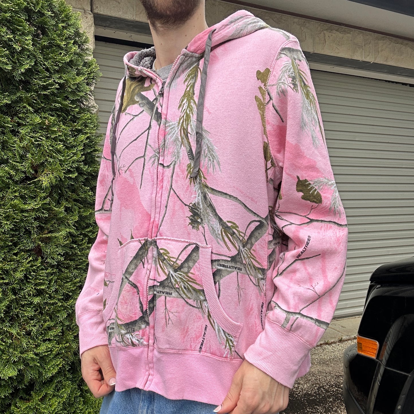 Vintage Realtree Camo Pink Fleece Lined Hoodie - XL(W)
