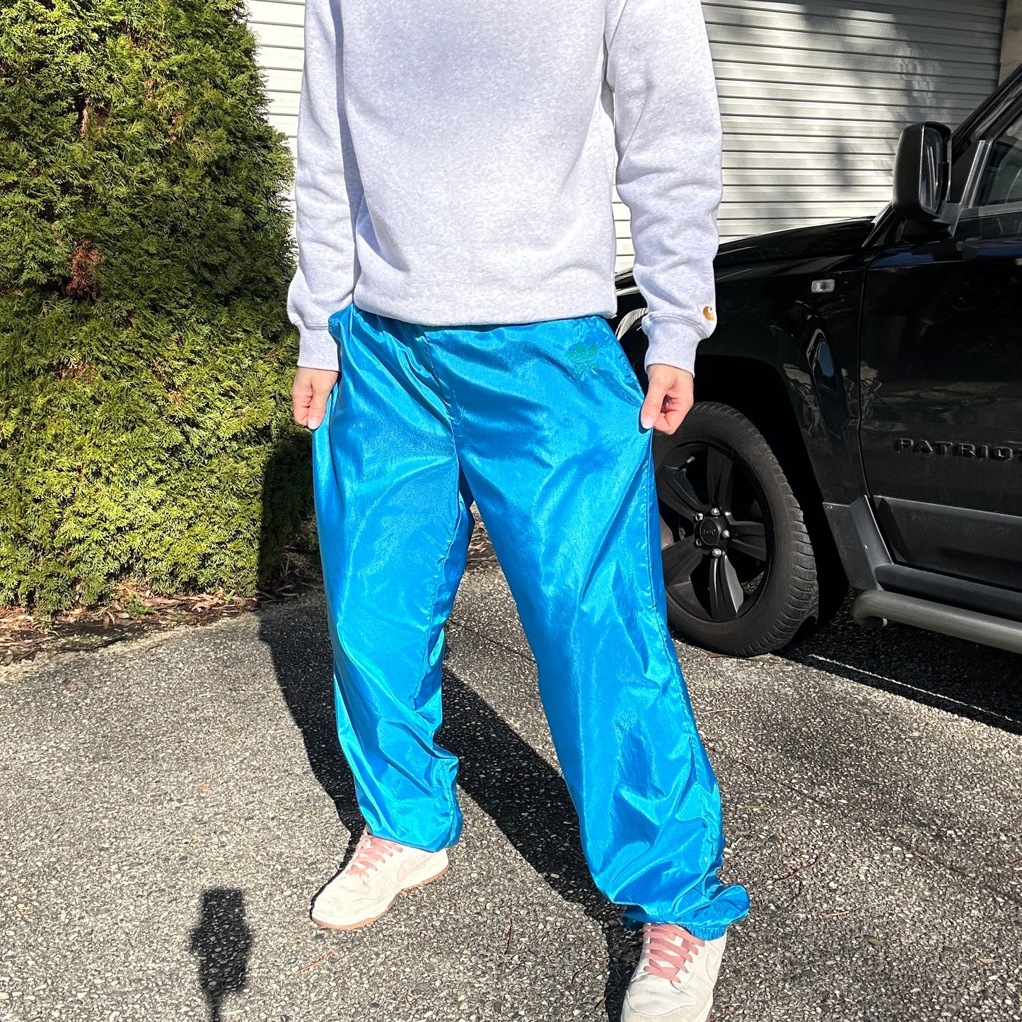 1990's Blue Retro Adidas Track Pants - L