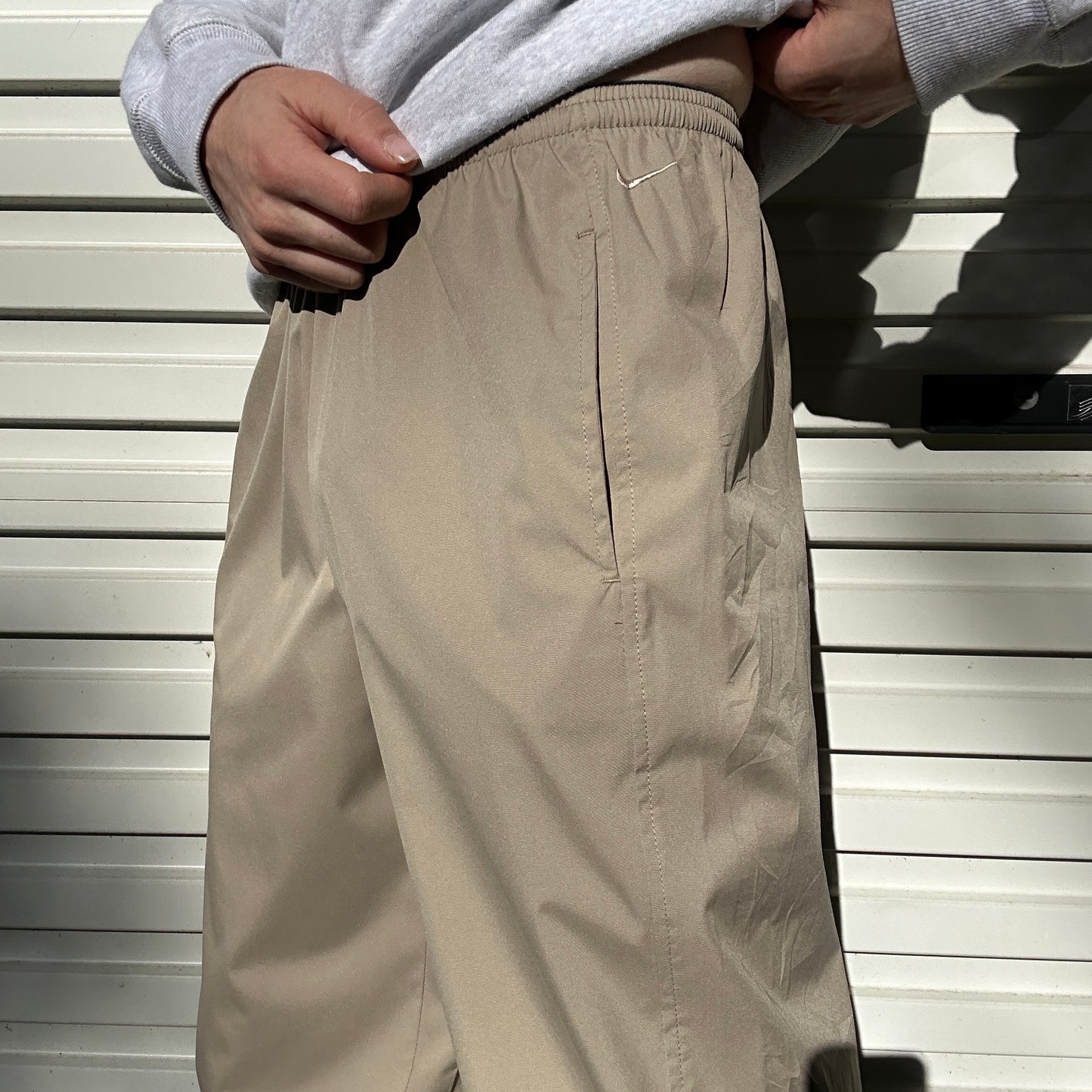 1990's Brown Nike Track Pants - L(W)