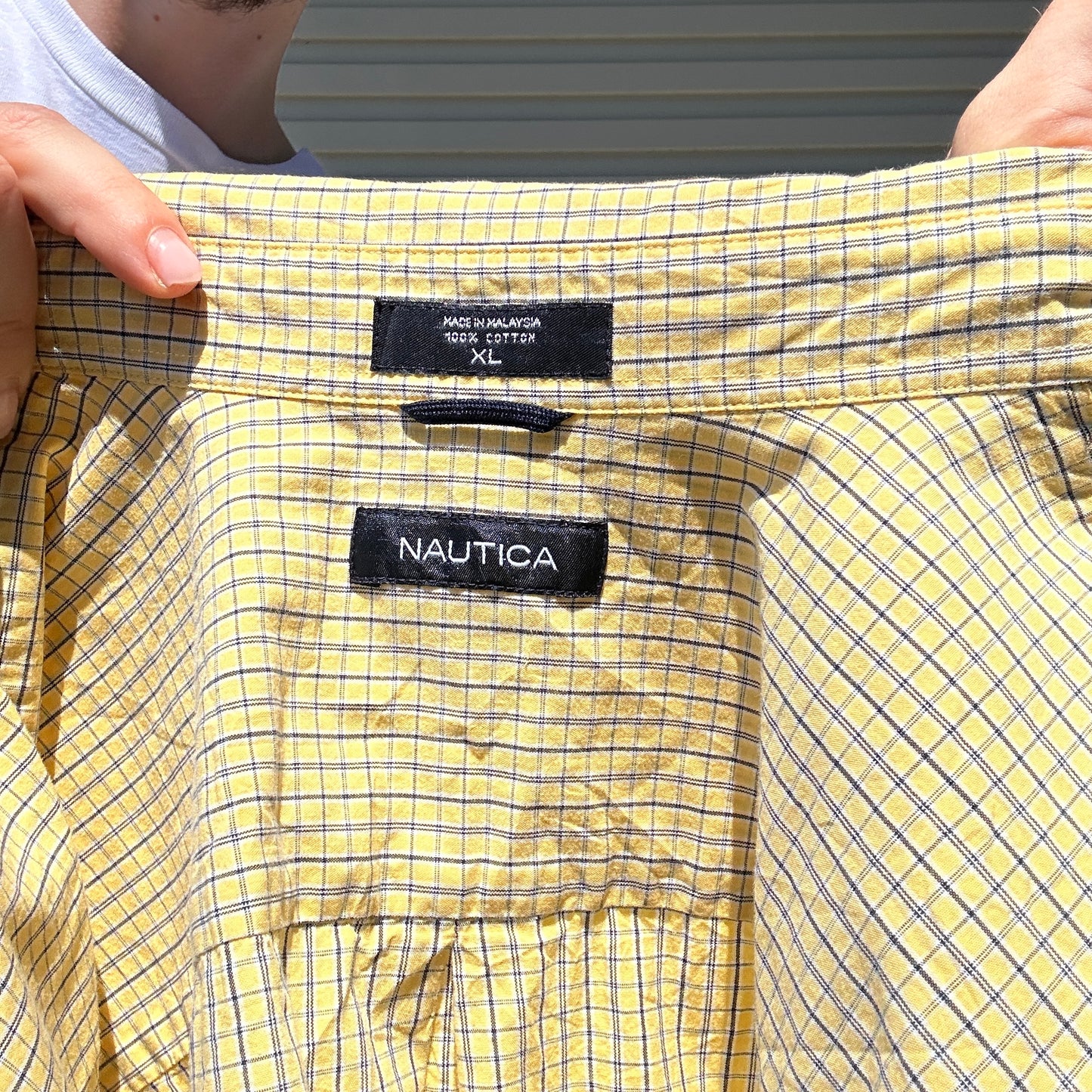 Vintage Yellow Nautica Button Up - XL