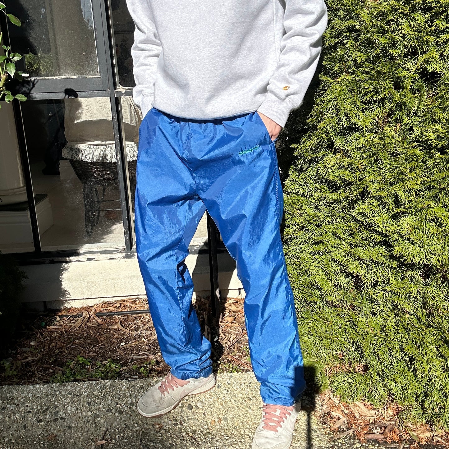 1990's Blue Retro Adidas Track Pants - M/L