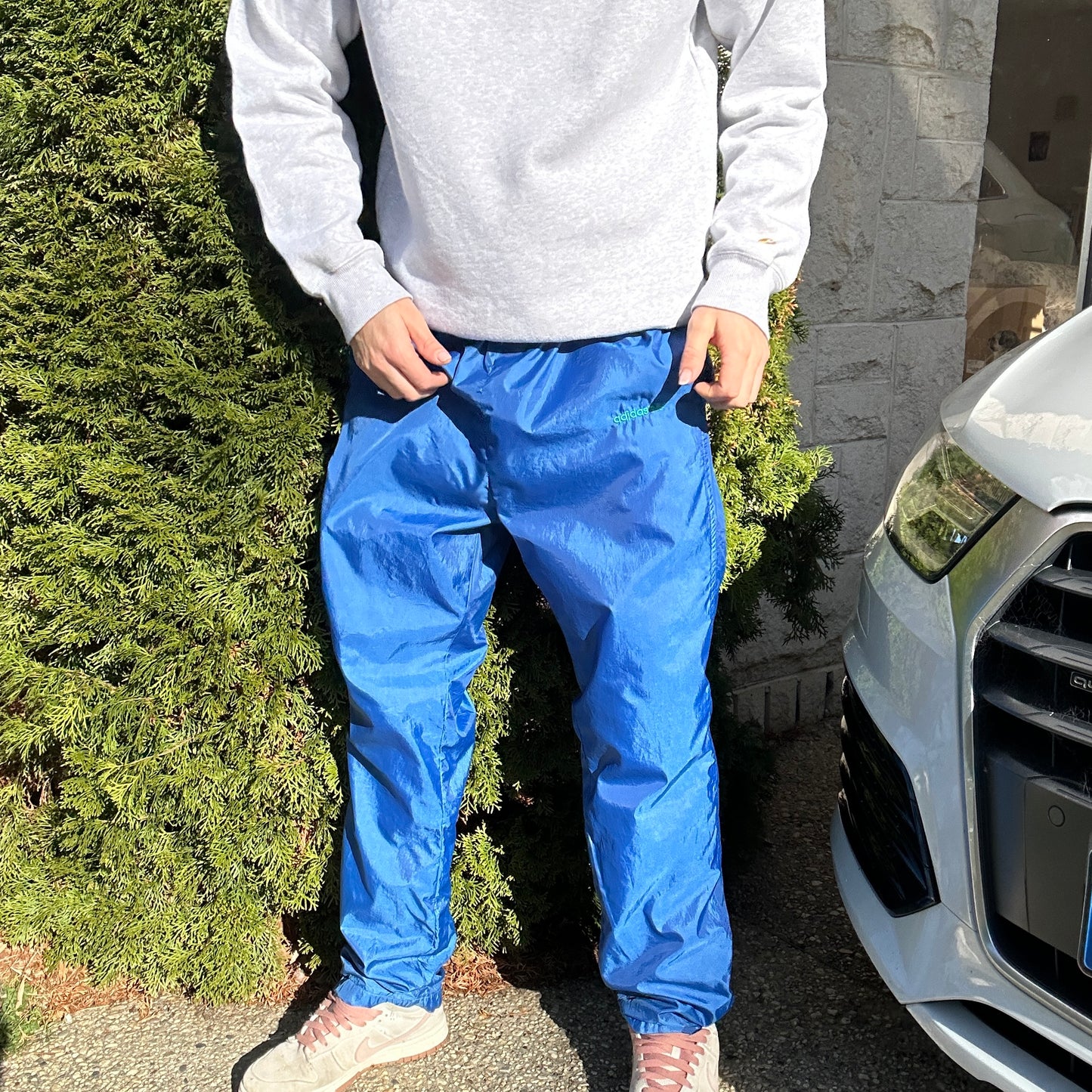 1990's Blue Retro Adidas Track Pants - M/L