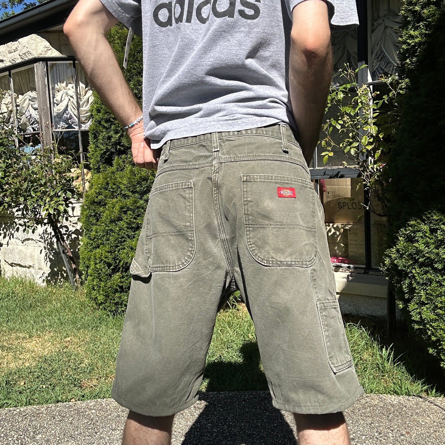 Vintage Green Dickies Jorts - 36"