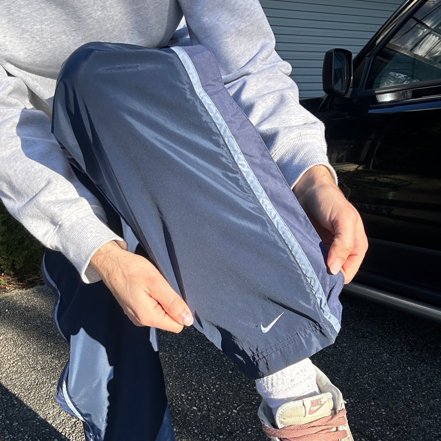 1990's Blue Nike Track Pants - 12/14(L)