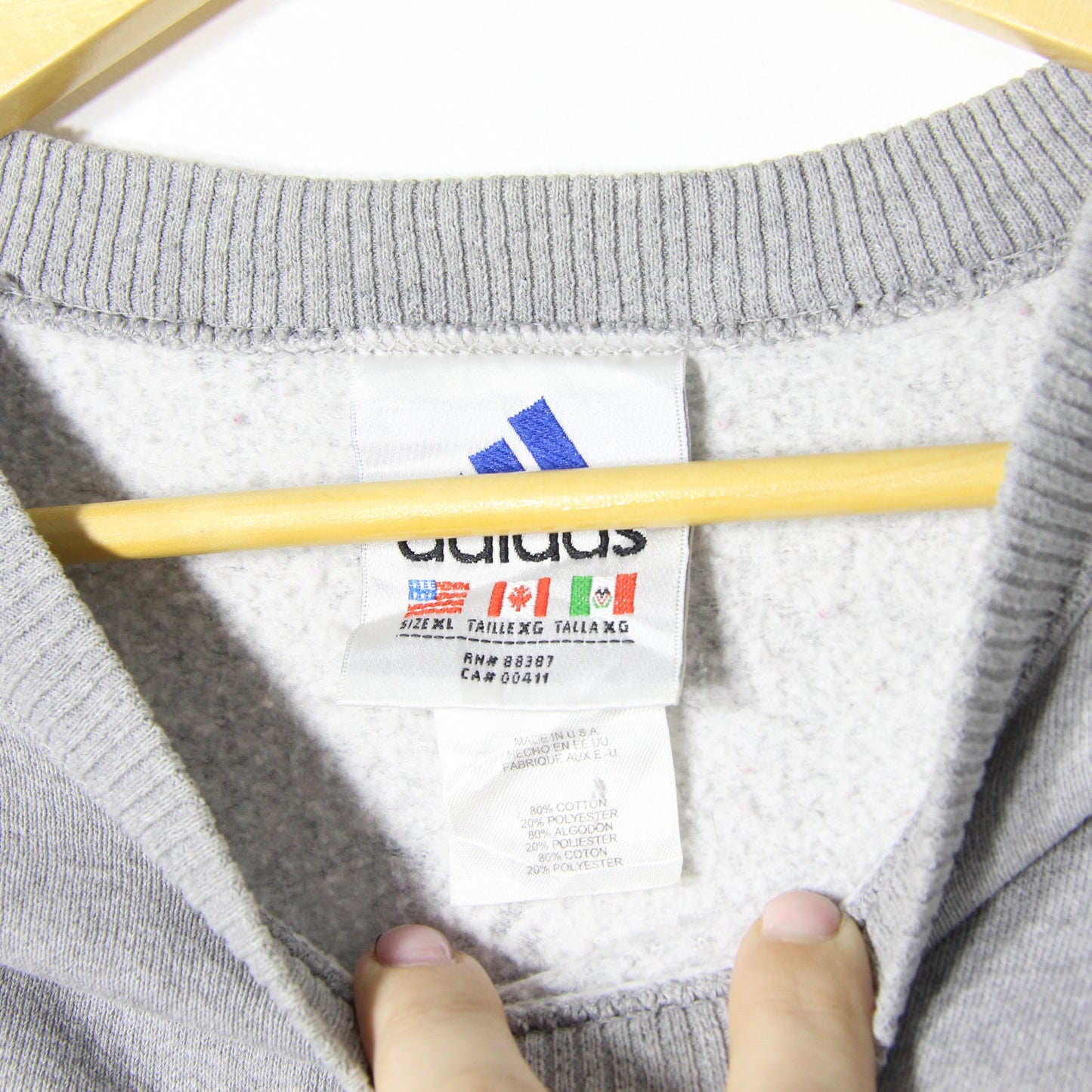 1990's Adidas Basic Sweatshirt - XL