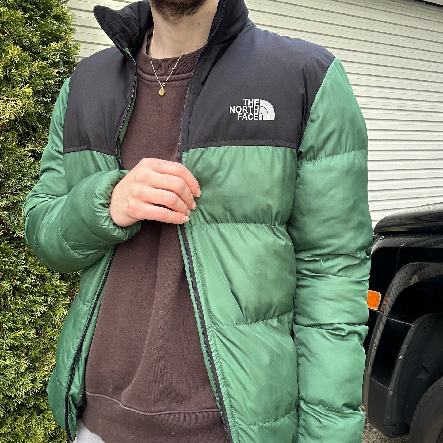 Vintage Green North Face Puffer - M