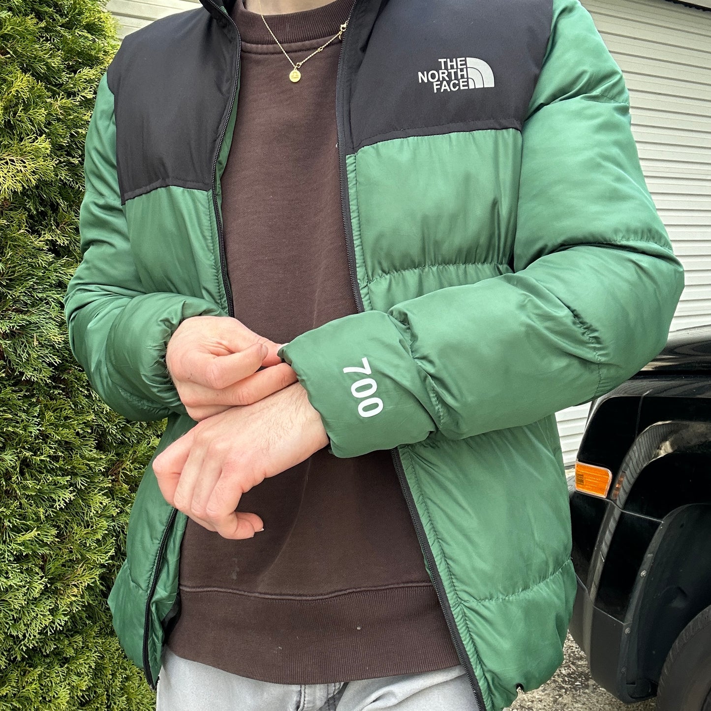 Vintage Green North Face Puffer - M