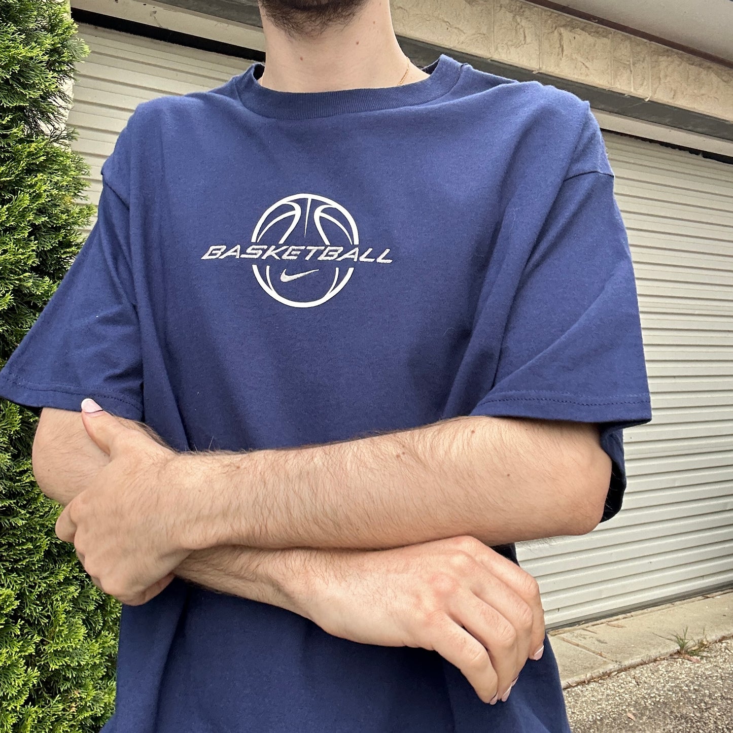 Vintage Nike Basketball Navy Tee - L