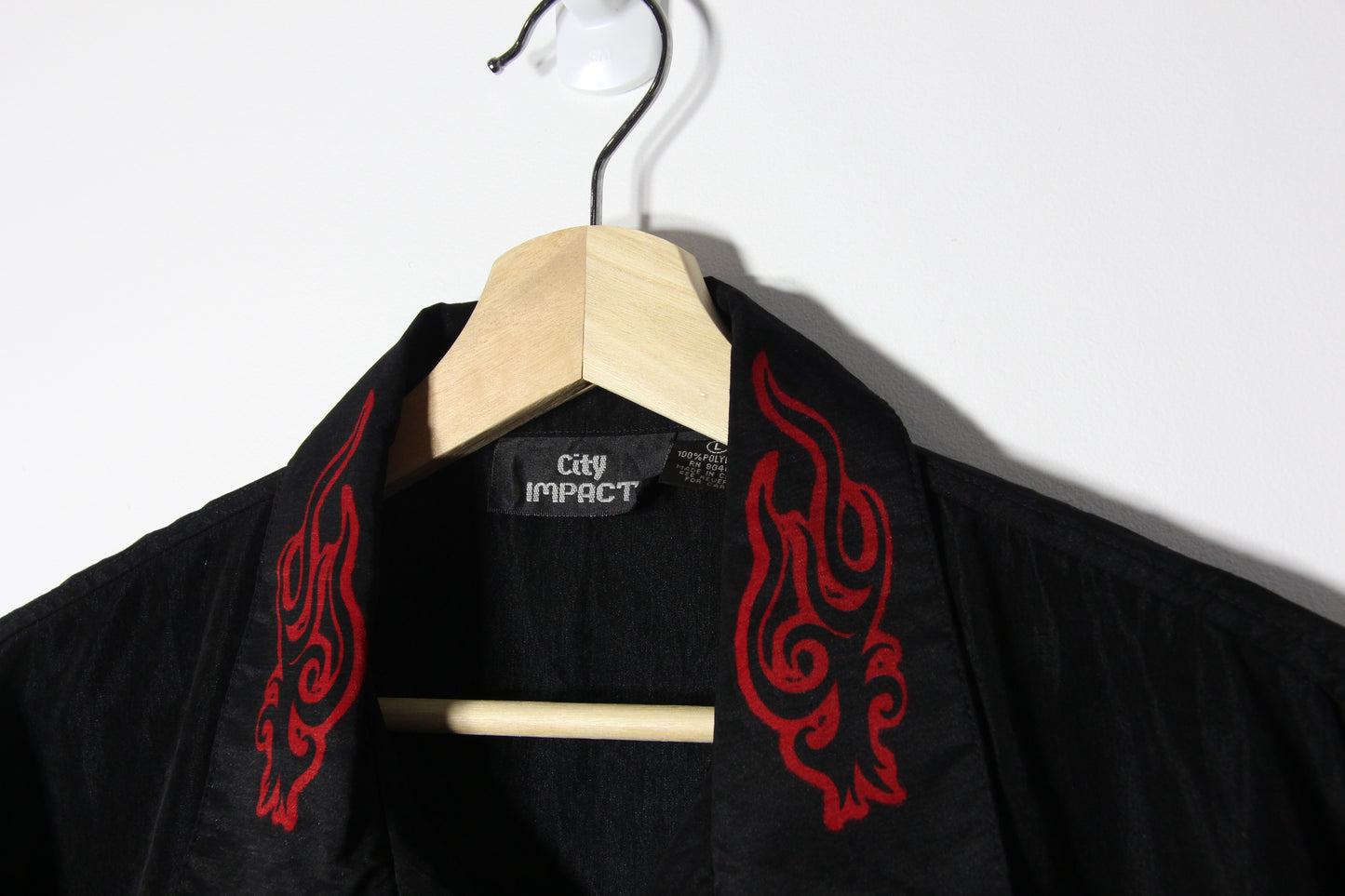 2000's Dragon Button Up Rave Shirt - L