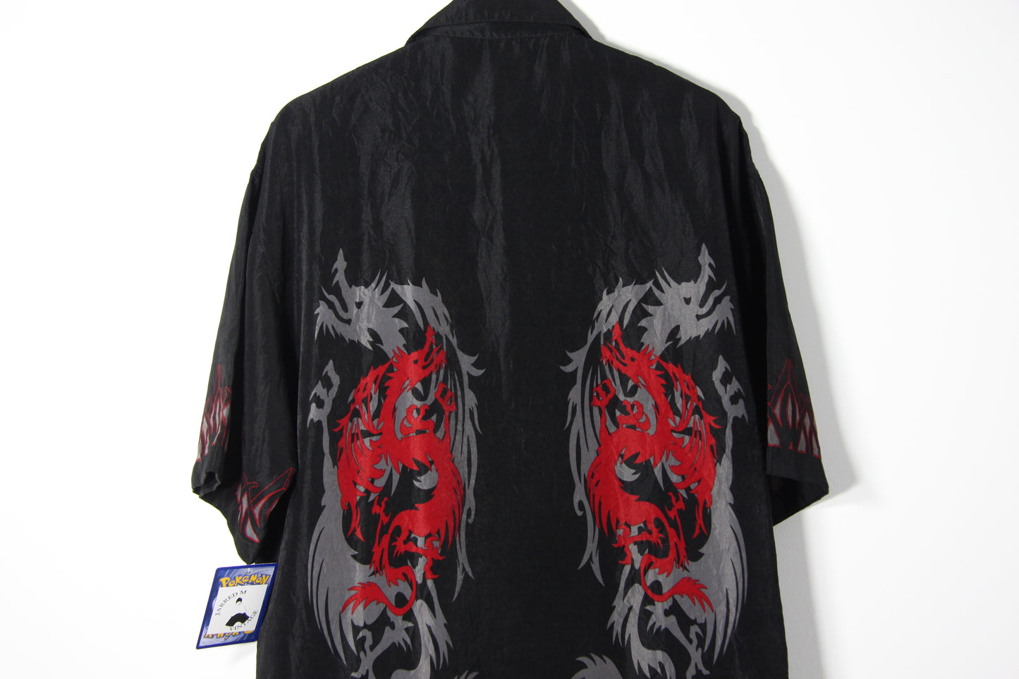 2000's Dragon Button Up Rave Shirt - L