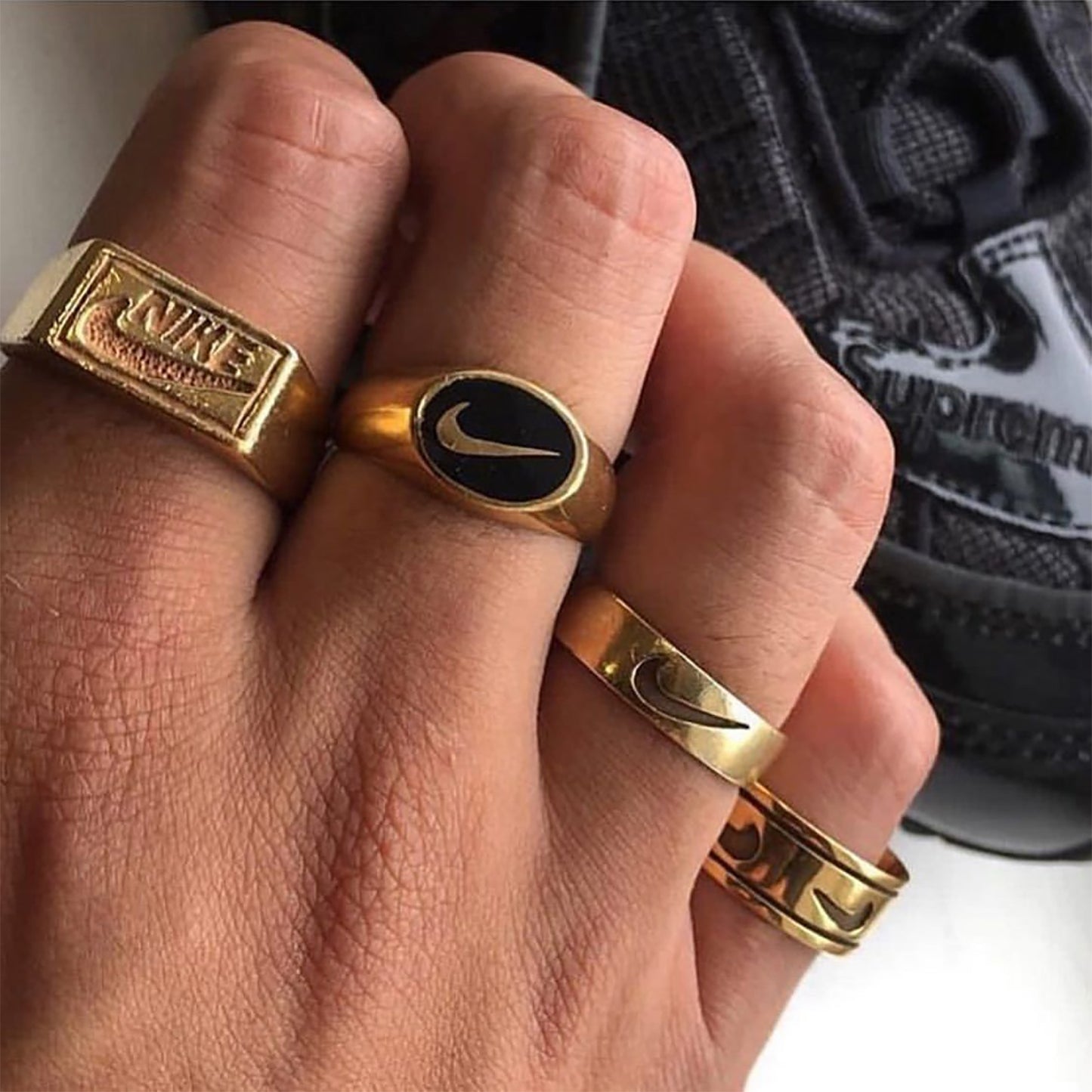 ☀️UNISEX NIKE GOLD RING I Stainless Steel & Gold | MEN & WOMEN CHRISTMAS GIFT!🎄