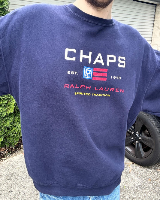 Vintage Chaps Ralph Lauren Graphic Sweatshirt - L