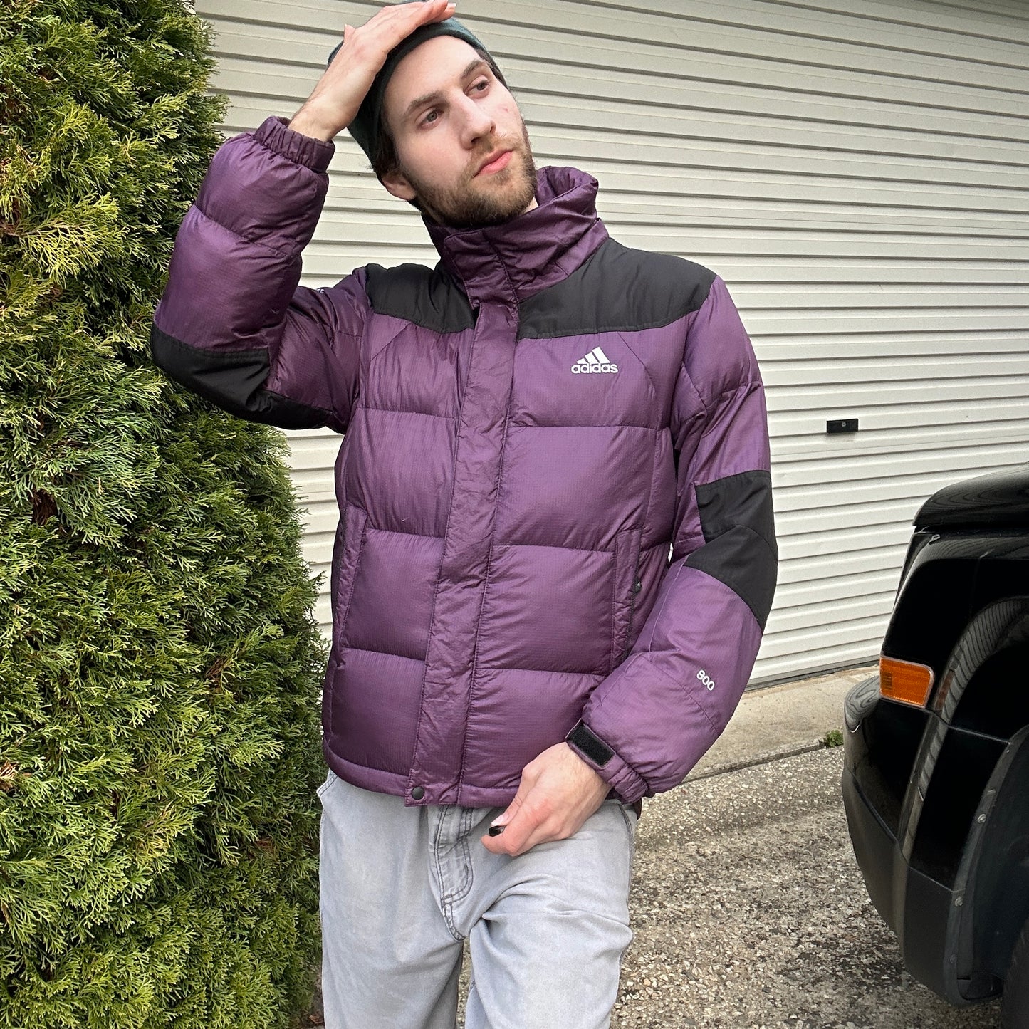 Vintage 2000's Purple Adidas Puffer Jacket - M