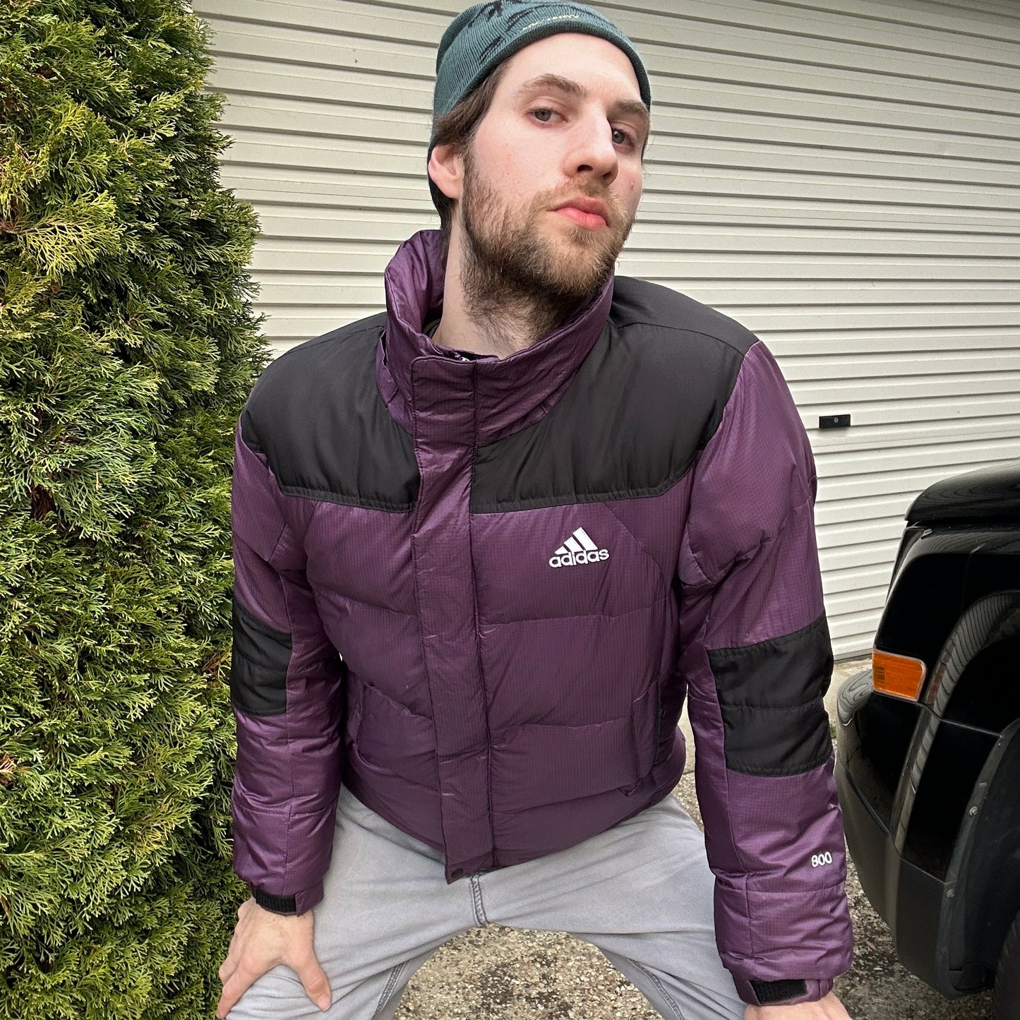 Vintage 2000's Purple Adidas Puffer Jacket - M