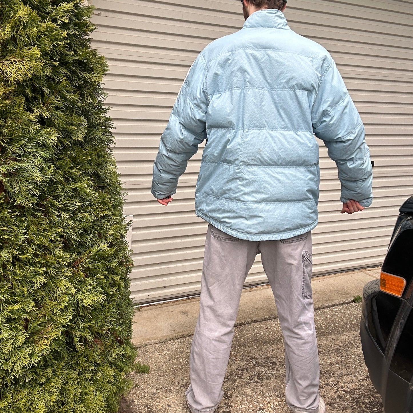 Vintage Baby Blue Adidas Puffer Jacket - M