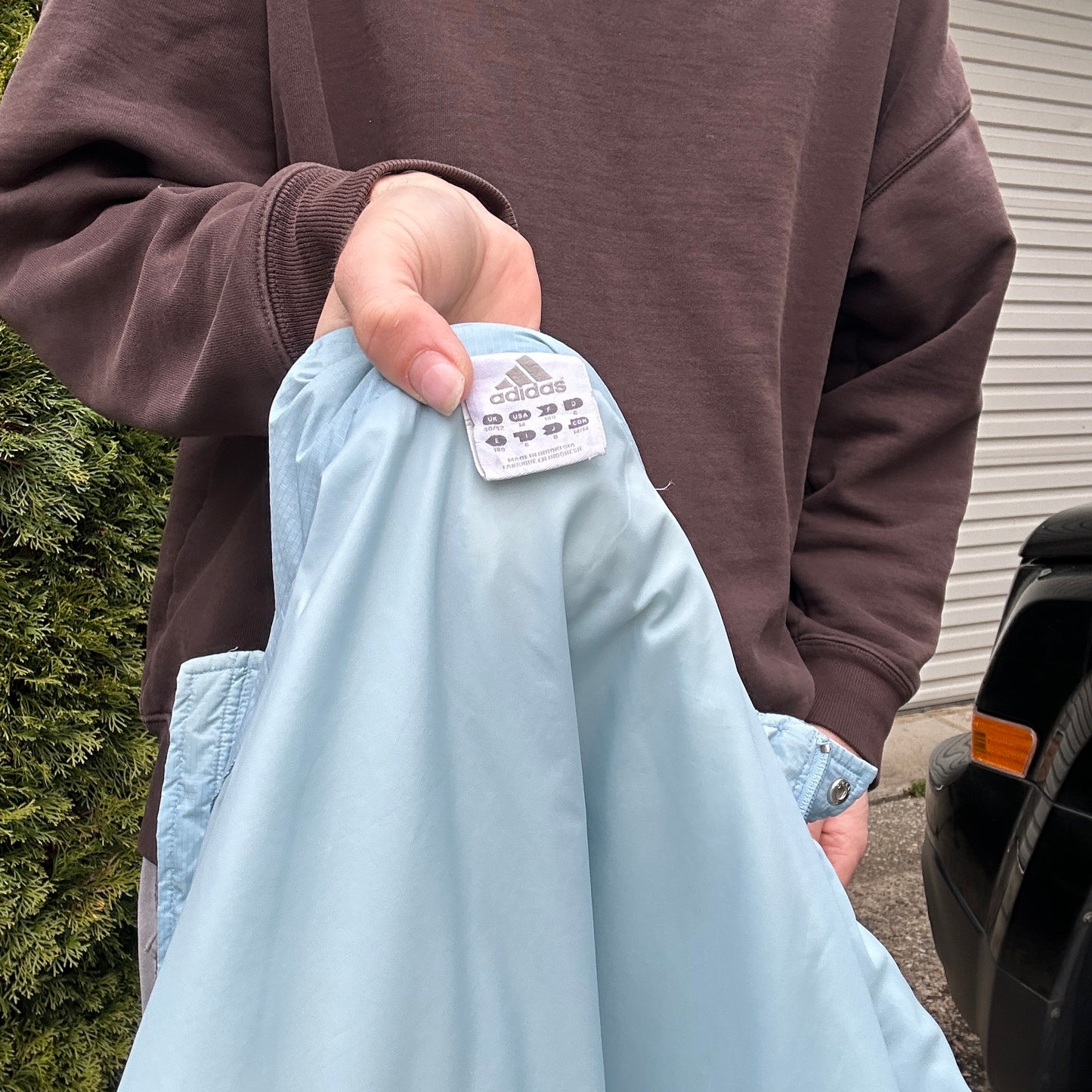 Vintage Baby Blue Adidas Puffer Jacket - M