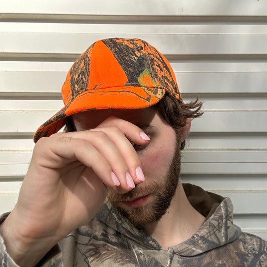 Vintage Orange Camo Cap