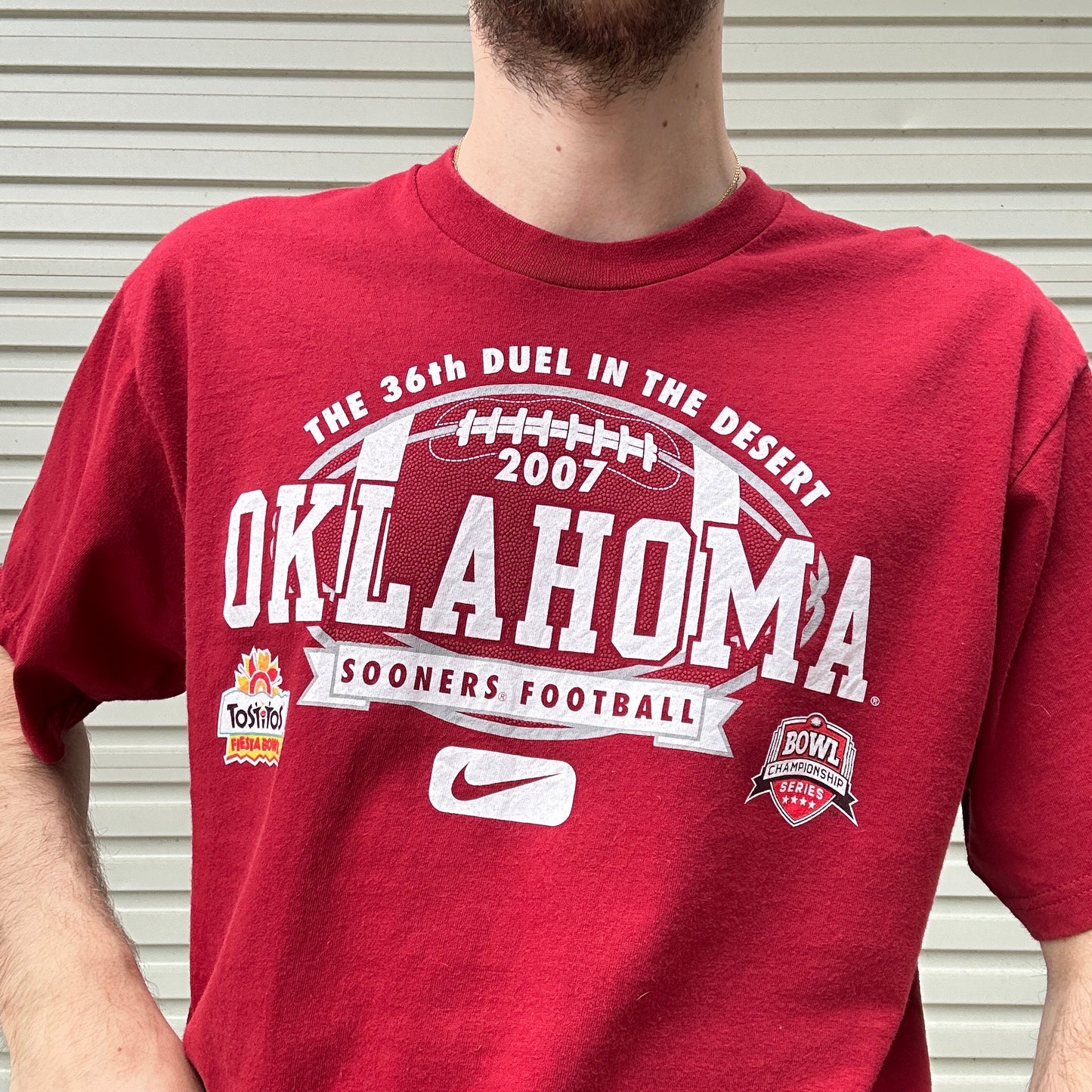 Vintage Red Oklahoma Graphic Tee - M