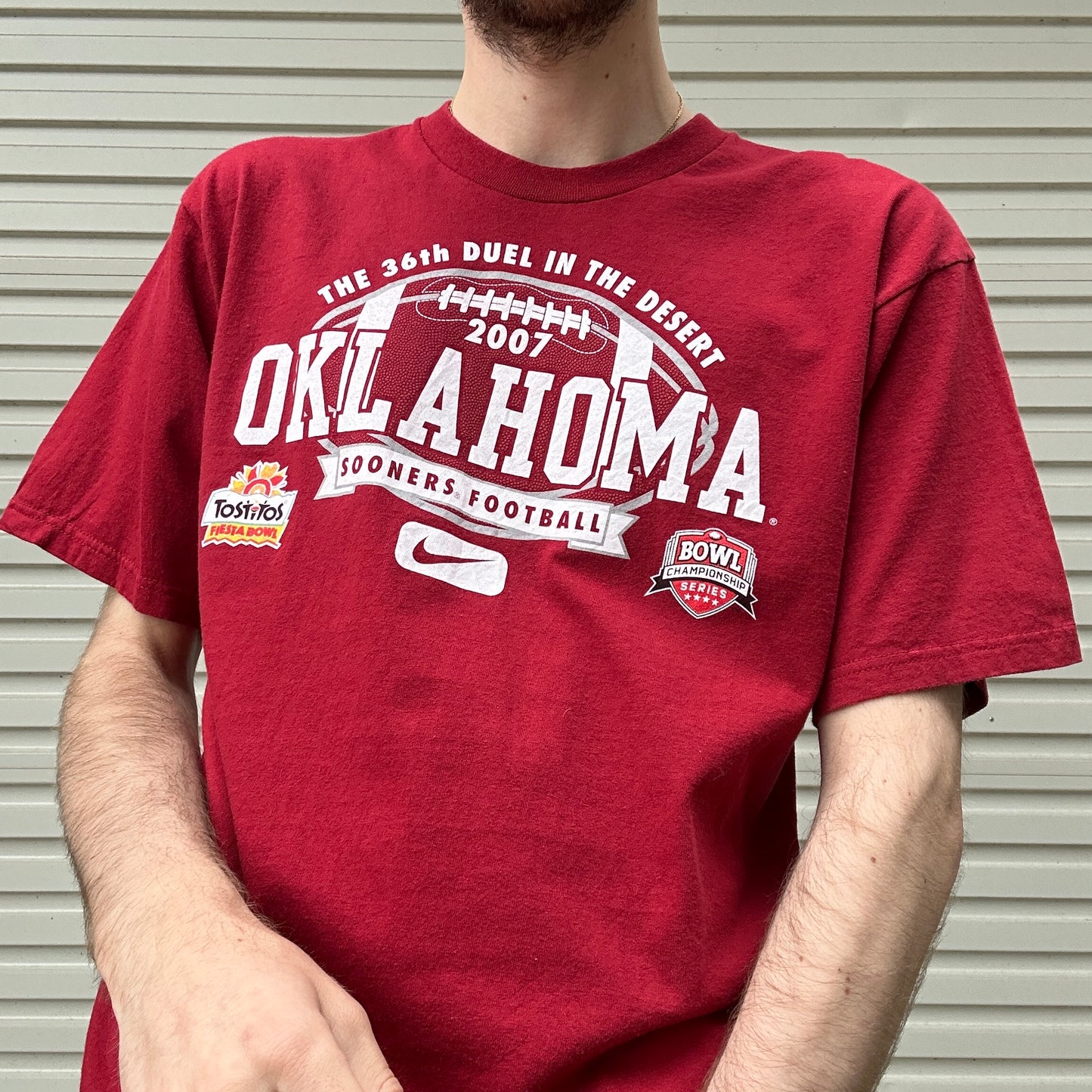 Vintage Red Oklahoma Graphic Tee - M