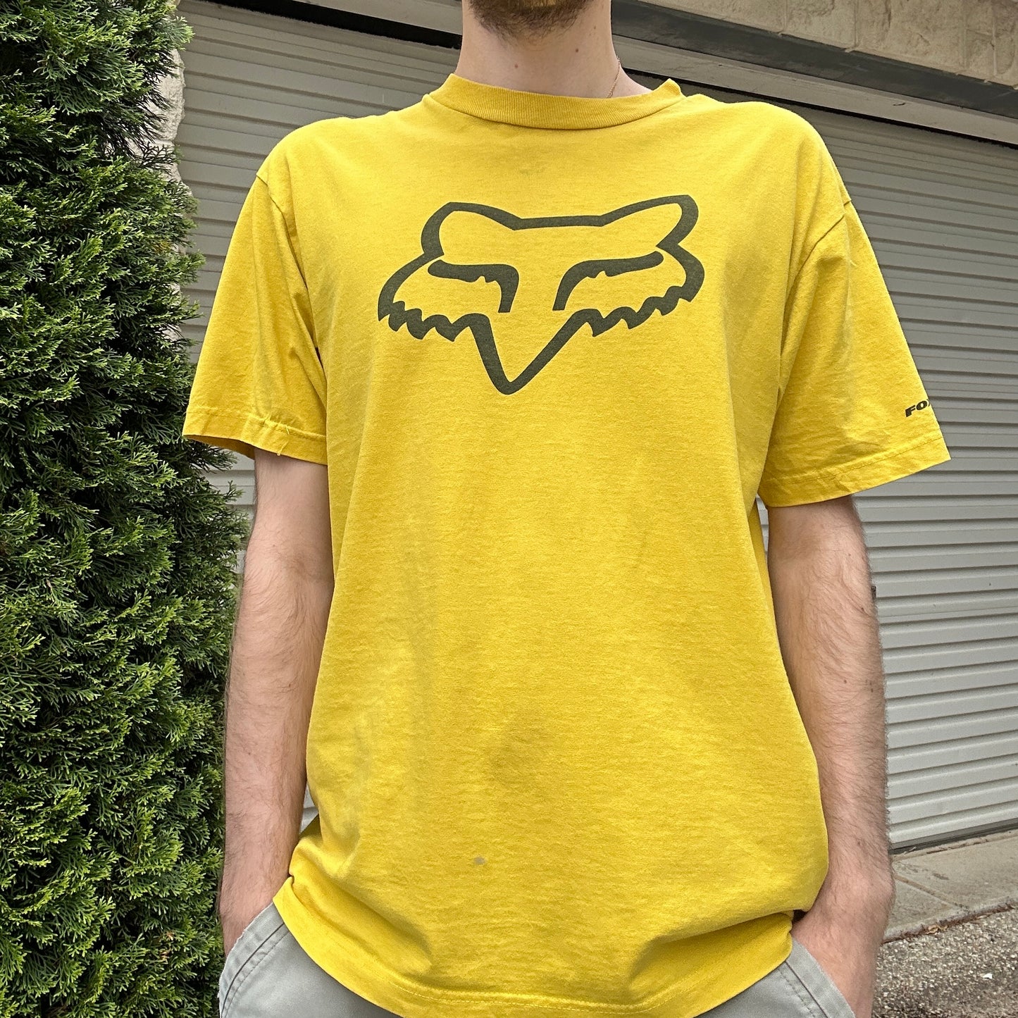 Vintage Yellow FOX Graphic Tee - L