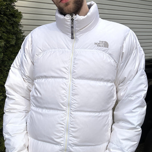 Vintage 2000's White North Face Puffer Jacket - L(W)