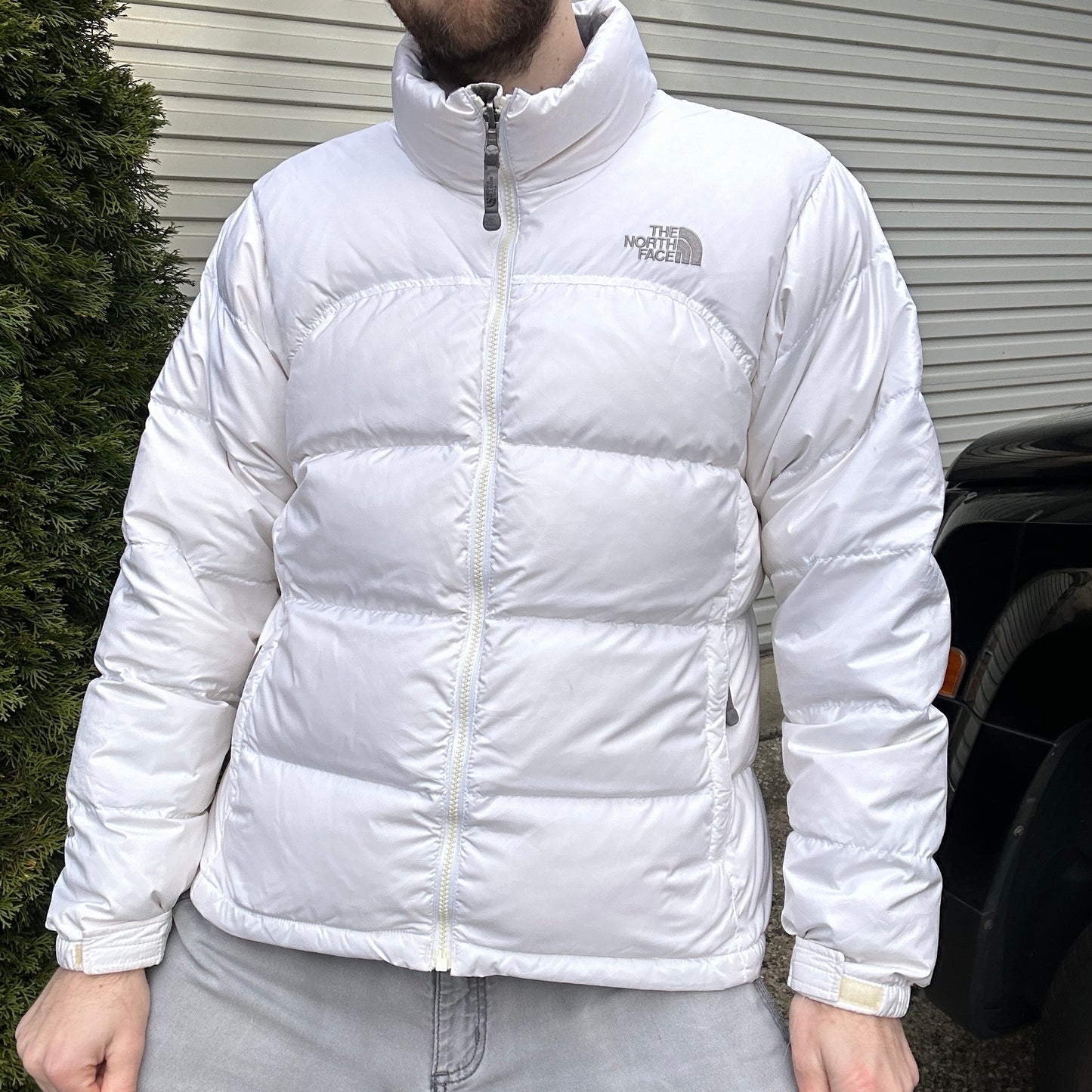Vintage 2000's White North Face Puffer Jacket - L(W)