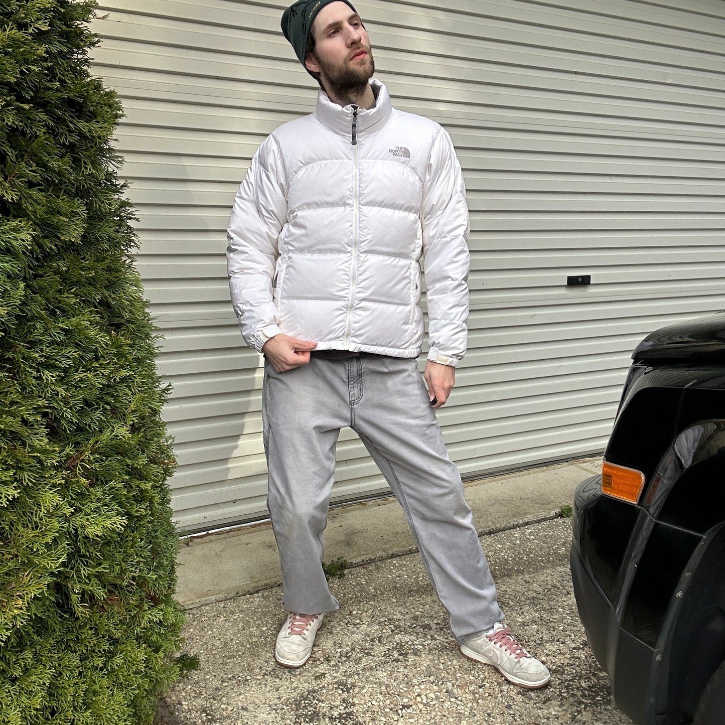 Vintage 2000's White North Face Puffer Jacket - L(W)