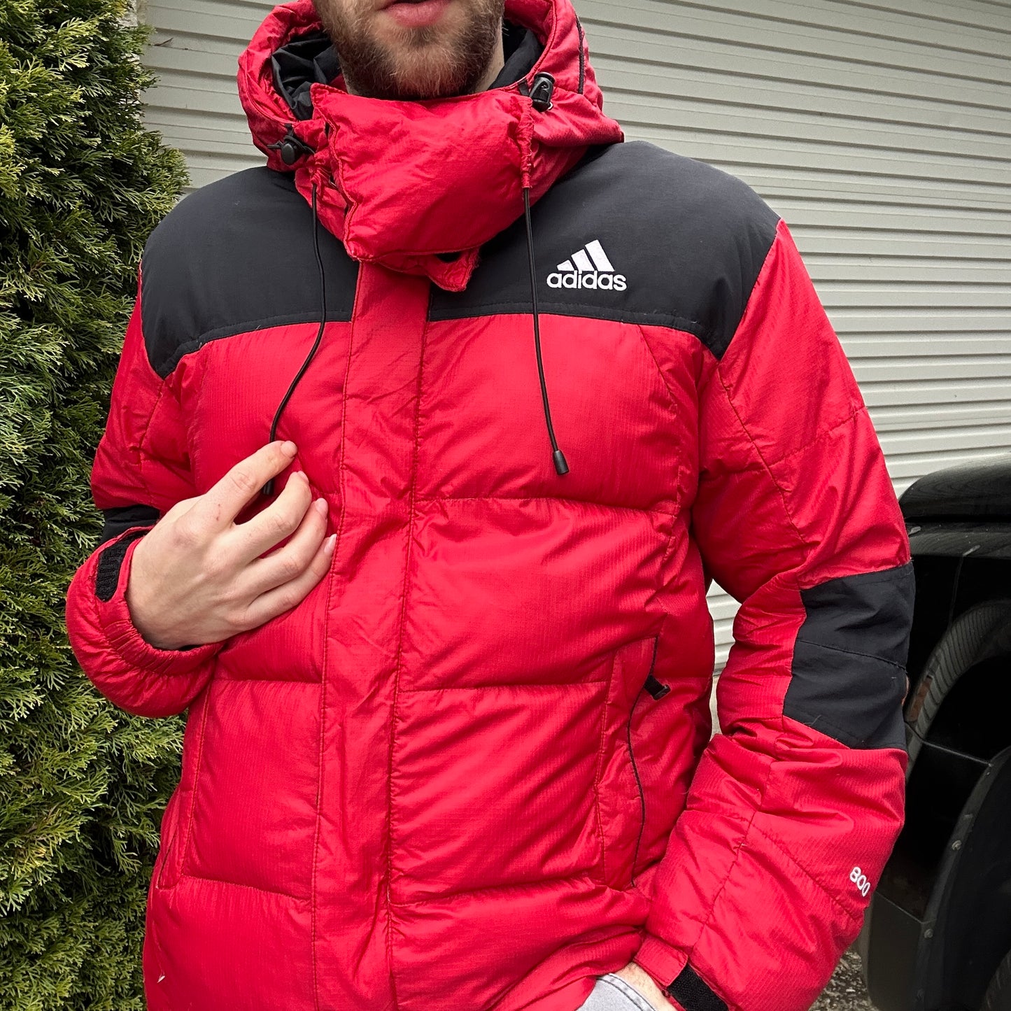 Vintage 2000's Red Adidas Hiking Puffer Jacket - L