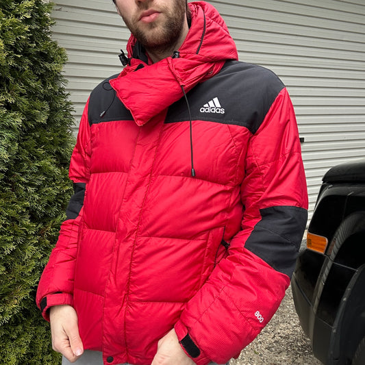 Vintage 2000's Red Adidas Hiking Puffer Jacket - L