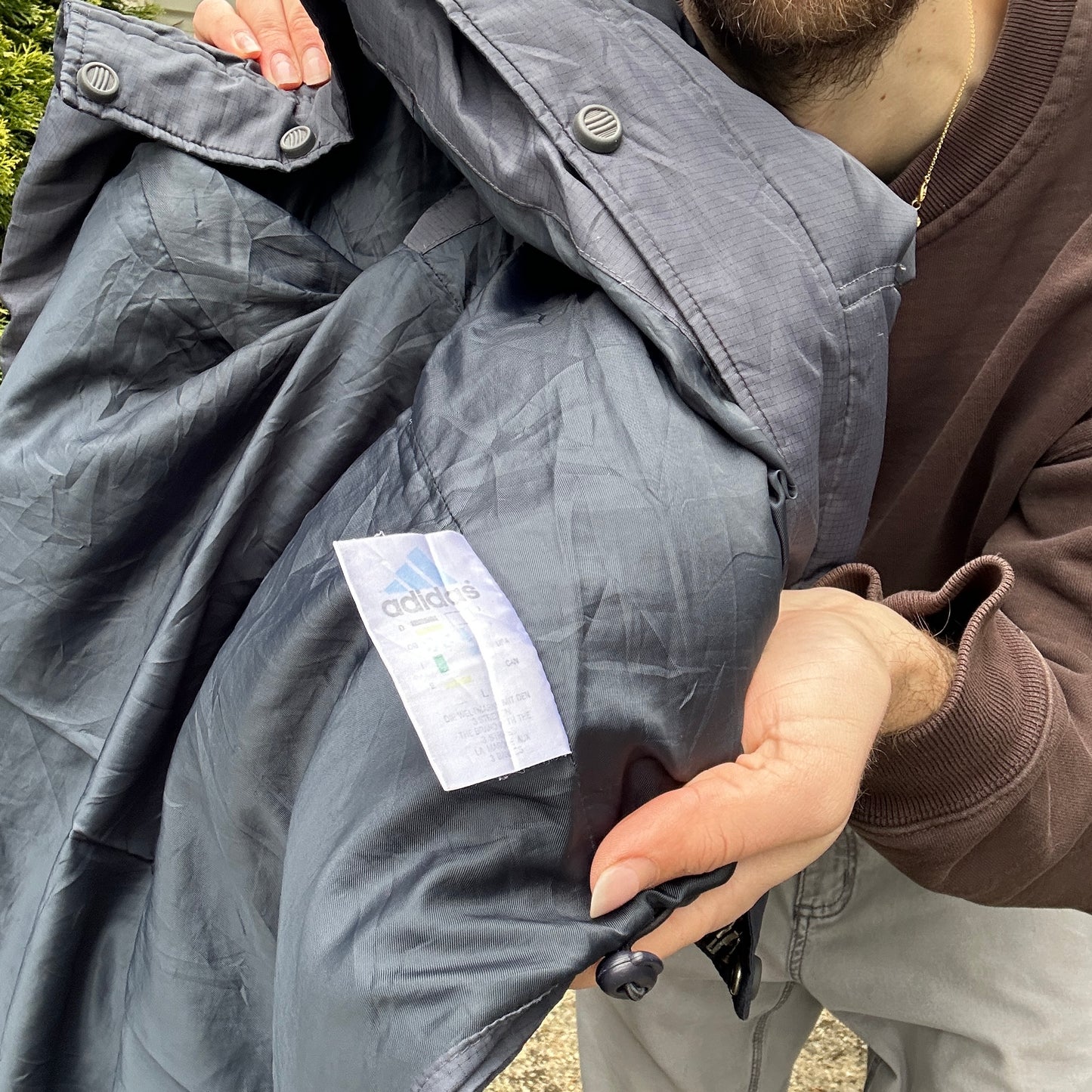 Vintage 2000's Navy Adidas Puffer Jacket - L/XL