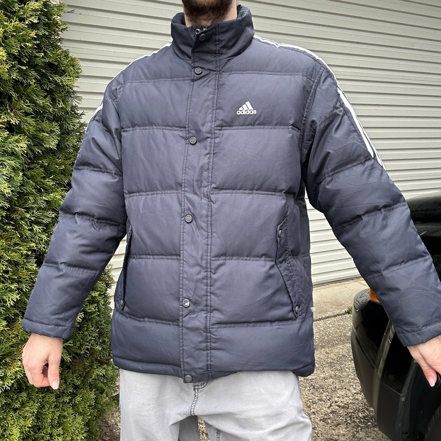 Vintage 2000's Navy Adidas Puffer Jacket - L/XL