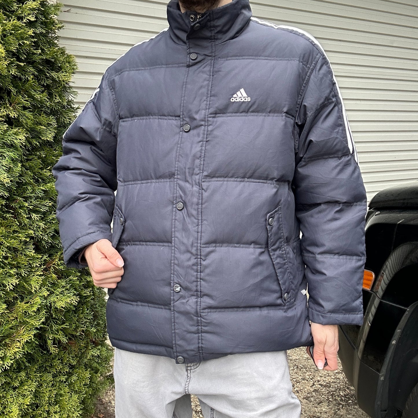 Vintage 2000's Navy Adidas Puffer Jacket - L/XL