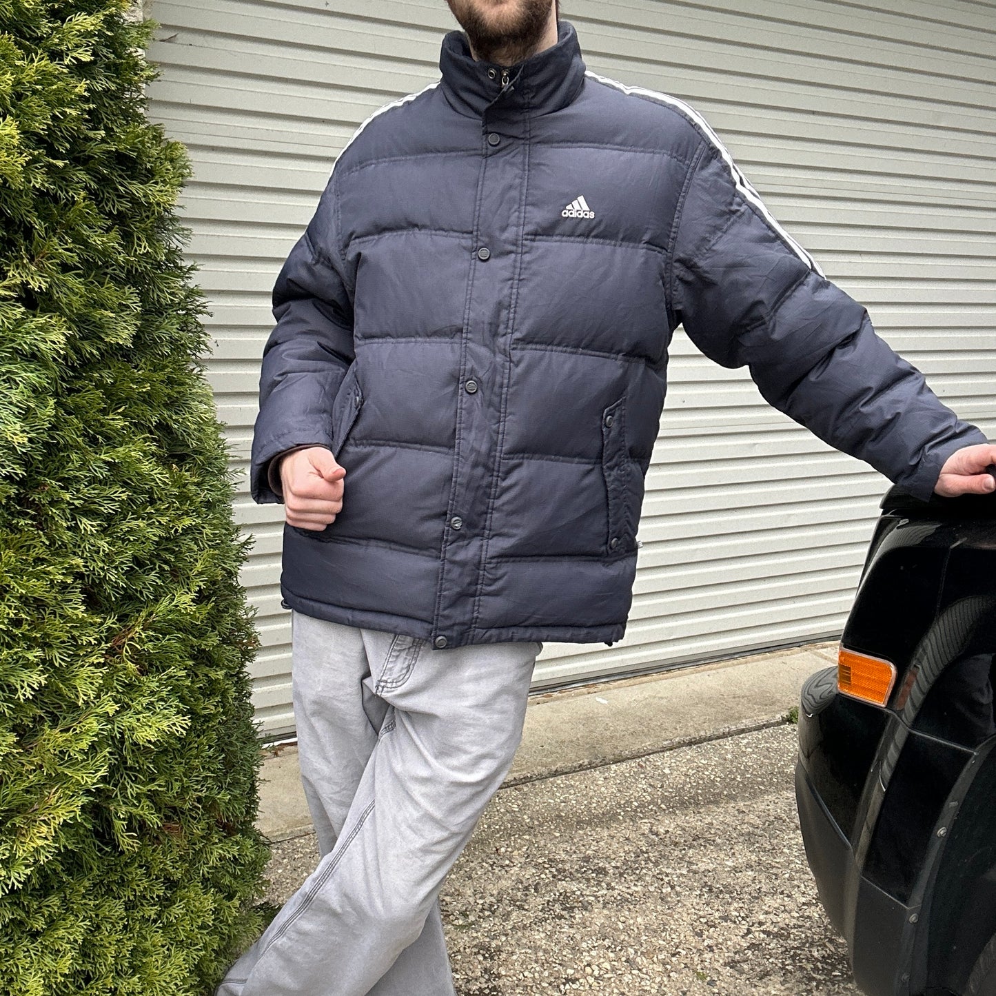 Vintage 2000's Navy Adidas Puffer Jacket - L/XL