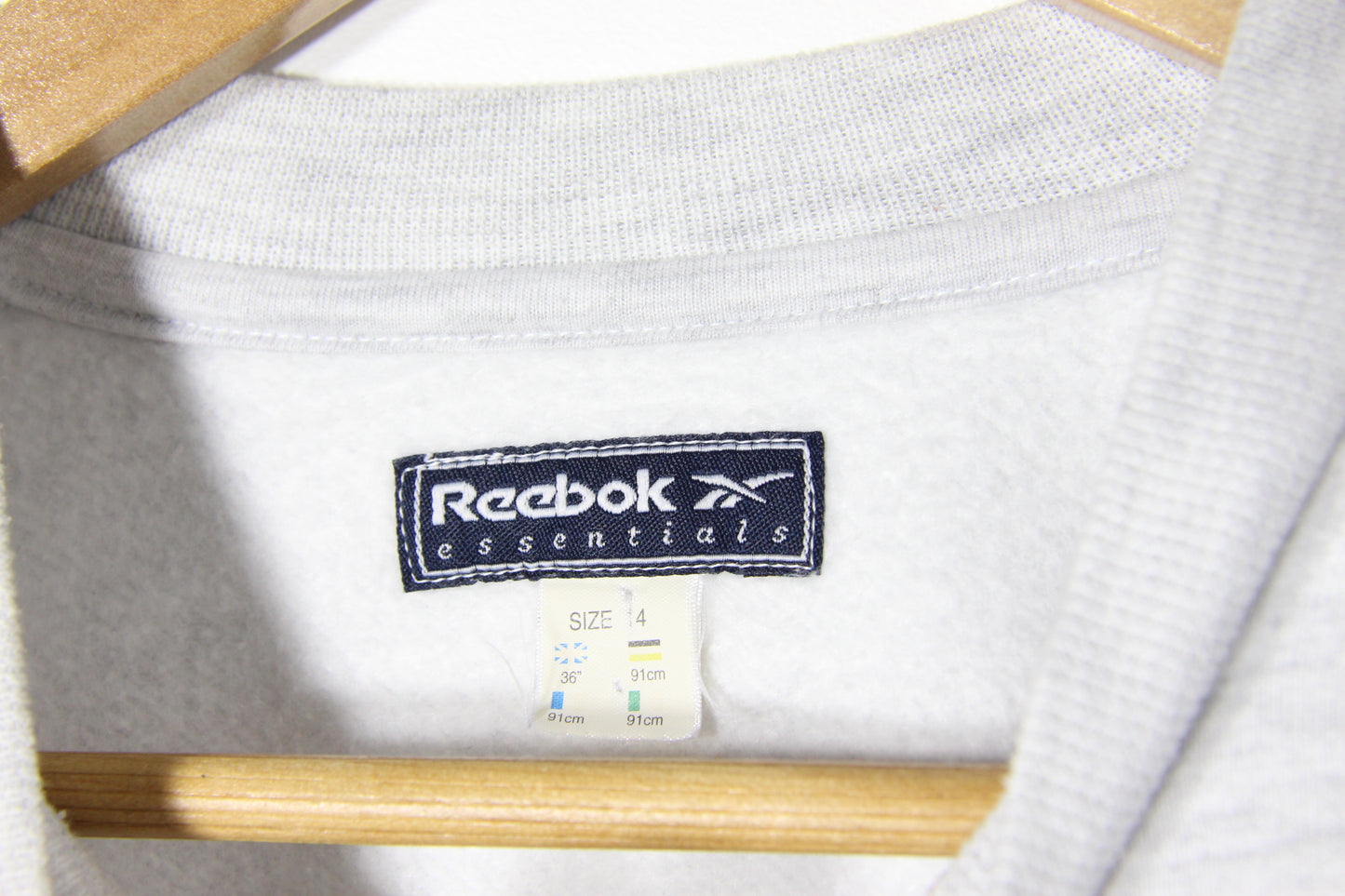 2000's Reebok Light Grey Sweatshirt - 14(W)