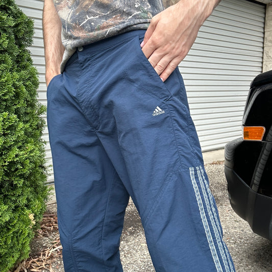 Vintage Adidas Blue Trackpants - L