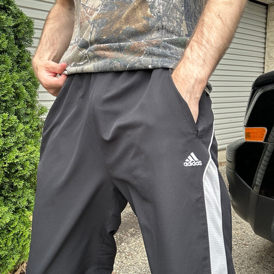 Vintage Black Adidas Trackpants - M