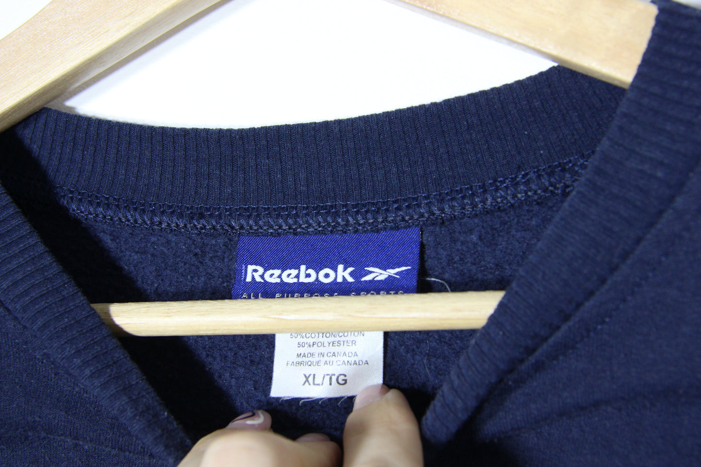 Vintage Reebok Navy Sweatshirt - XL