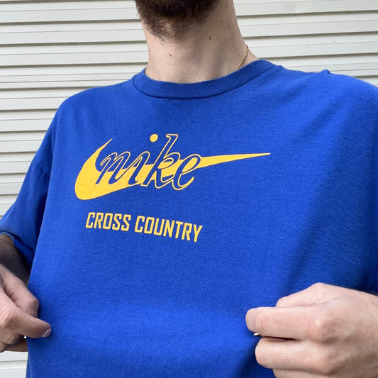 Vintage Nike Cross Country Graphic Tee - L