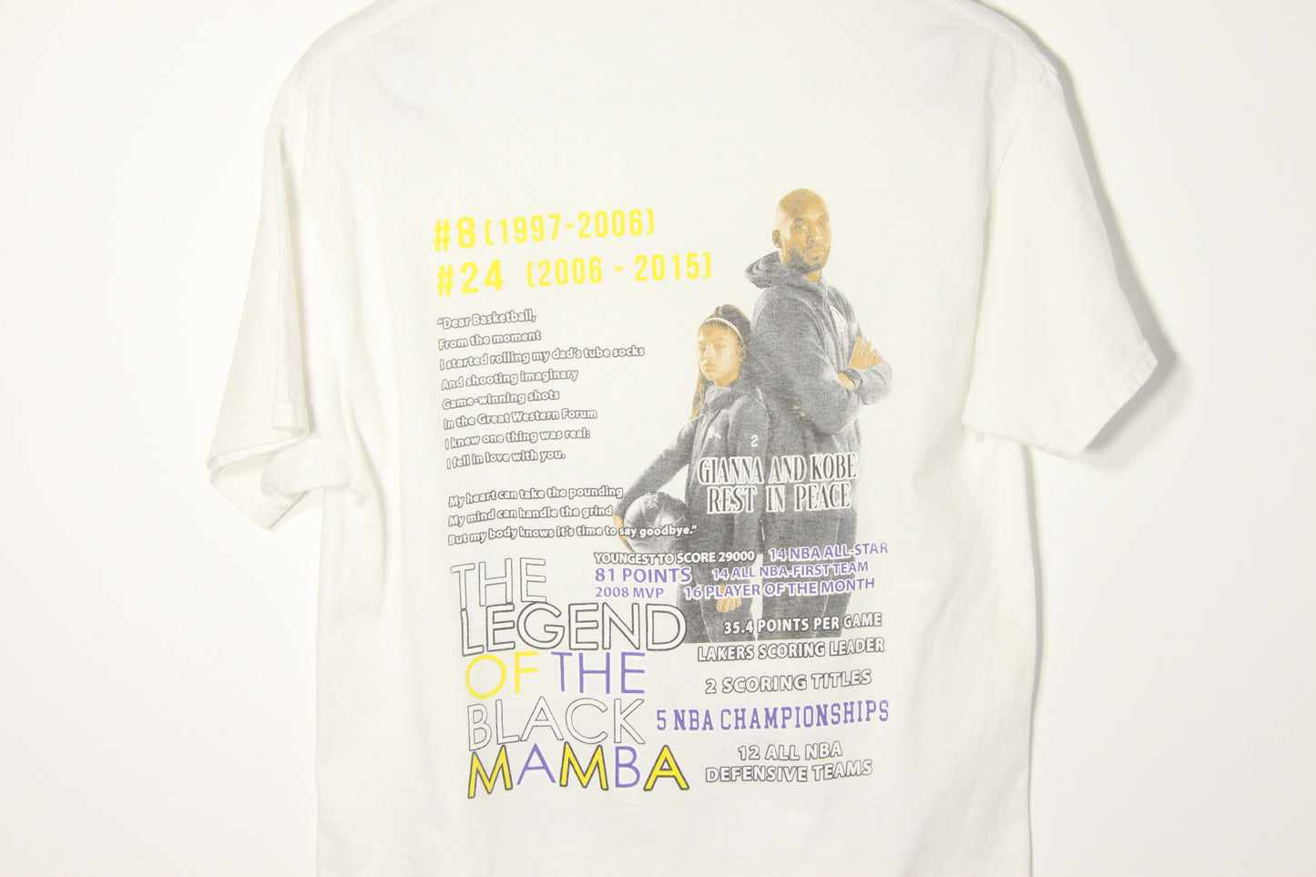 2000's Kobe Bryant Dedication Graphic Tee - M